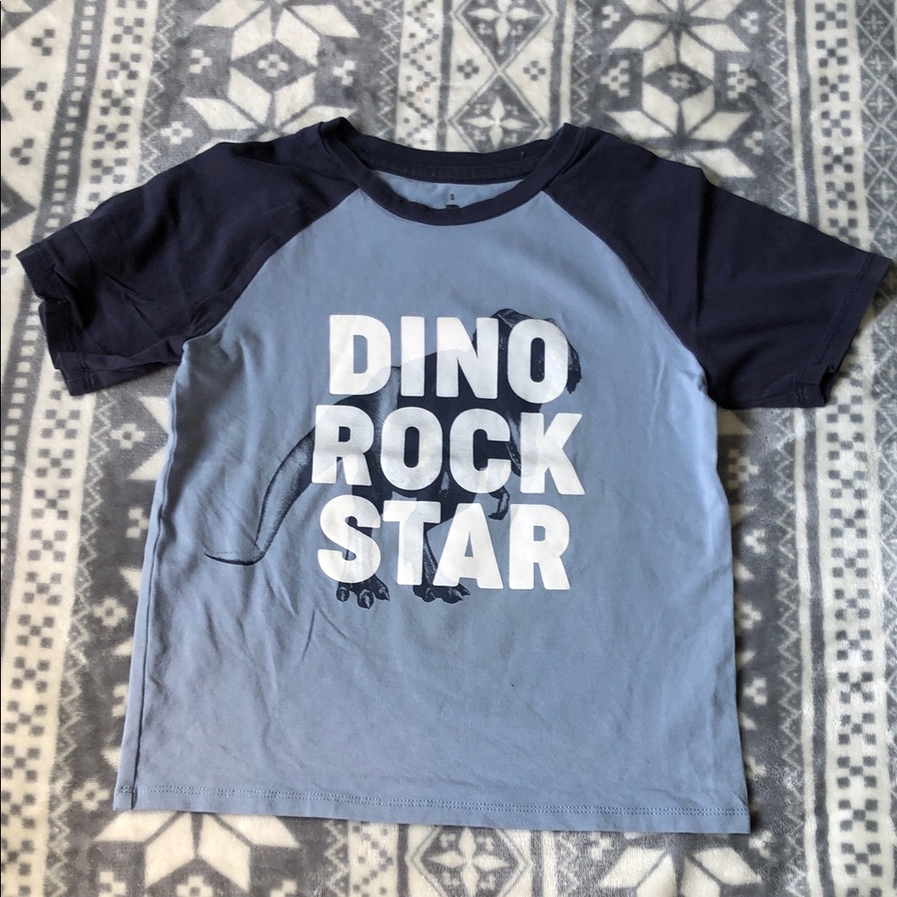 Kids Dino Rock Star Short Sleeve Tee - Blue